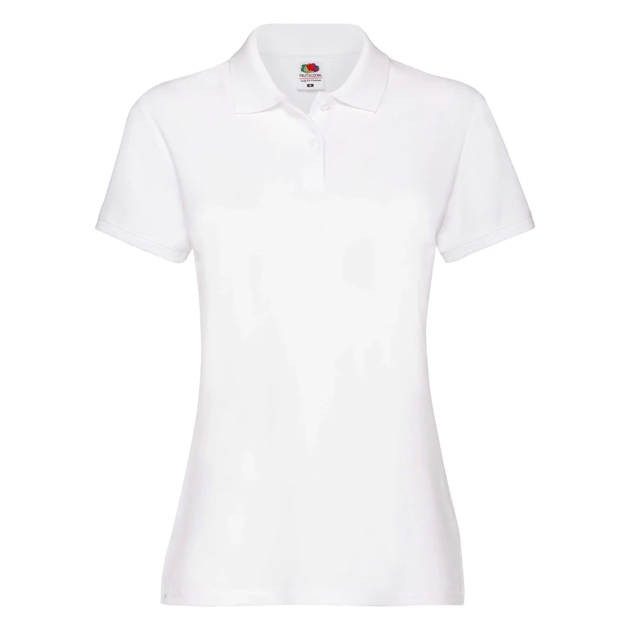 Tricou polo pentru femei Fruit Of The Loom Premium - alb