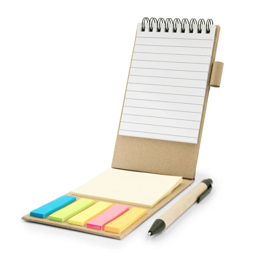 Set pentru notițe, agendă, pix, bilețele adezive Madelyn – neutru