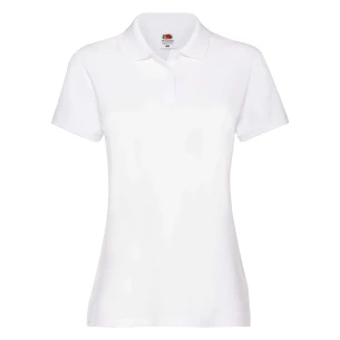 Tricou polo pentru femei Fruit Of The Loom Premium - alb