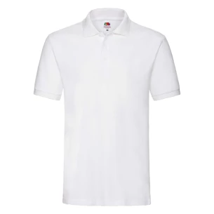 Tricou polo premium Fruit Of The Loom - alb
