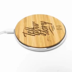 Încărcător cu inducție Top Bamboo - maro
