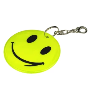 Breloc reflectorizant Smile - Galben