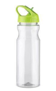 Sticlă de băut cu pai TRANCE - verde strălucitor