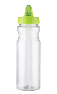 Sticlă de băut cu pai TRANCE - verde strălucitor