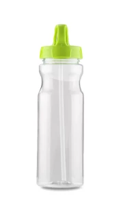 Sticlă de băut cu pai TRANCE - verde strălucitor