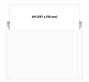 Plic de curierat din carton - alb