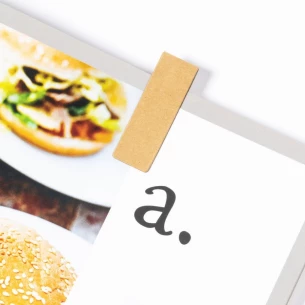 Semn de carte din carton reciclat, magnetic - neutru