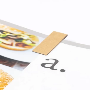 Semn de carte din carton reciclat, magnetic - neutru
