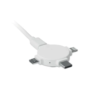 Adaptor de cablu 3 în 1 - LIGO CABLE - alb