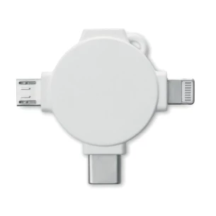 Adaptor de cablu 3 în 1 - LIGO CABLE - alb