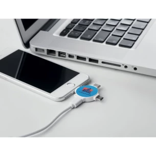 Adaptor de cablu 3 în 1 - LIGO CABLE - alb