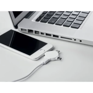 Adaptor de cablu 3 în 1 - LIGO CABLE - alb