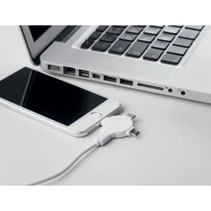 Adaptor de cablu 3 în 1 - LIGO CABLE - alb