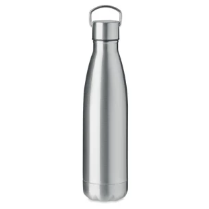 Sticlă cu perete dublu 500ml - MATIS - argintiu mat