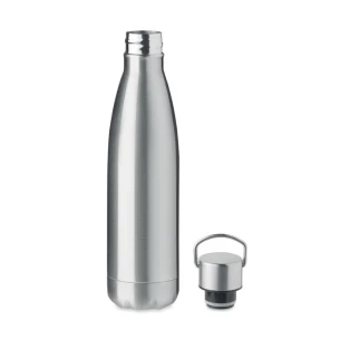 Sticlă cu perete dublu 500ml - MATIS - argintiu mat