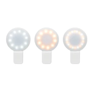 Lumină LED pentru selfie cu clip - PINNY- alb