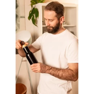 Sticlă de vid 400ml Lome - Negru