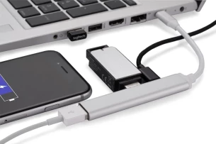 Splitter HUB USB - ROSKO - Argint