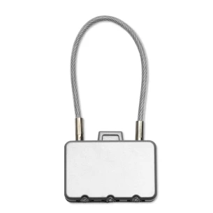 Lacăt pentru bagaje. - THREECODE - argintiu mat