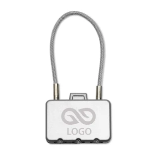 Lacăt pentru bagaje. - THREECODE - argintiu mat