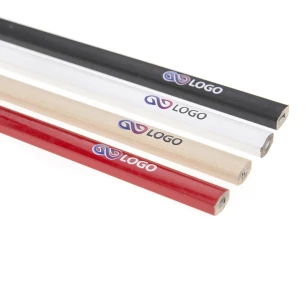 Creion de tâmplar imprimat cu logo - Bej