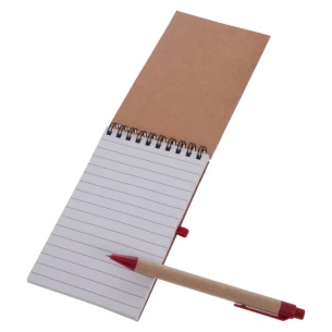 Blocnotes Eco2 cu stilou - Roșu