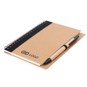Blocnotes Eco3 cu stilou - Negru