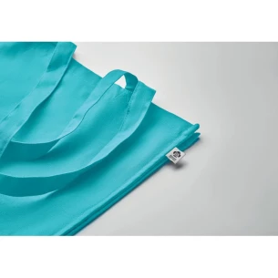 Geantă din bumbac organic BENTE COLOUR - Turcoaz