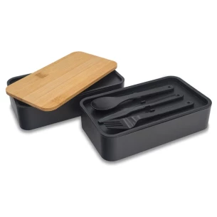Victor lunch box dublu - Negru