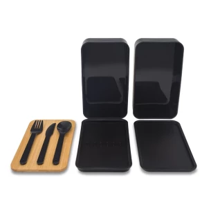 Victor lunch box dublu - Negru