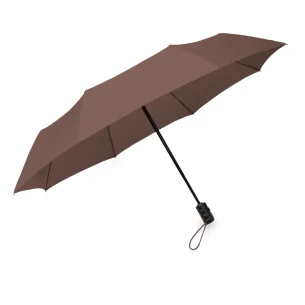 Umbrelă pliabilă LEEDS, automată - Brown
