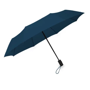 Umbrelă pliabilă LEEDS, automată - Albastru marin