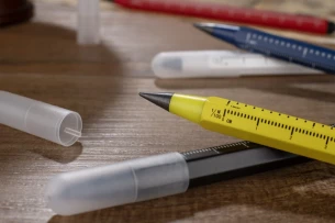 Creion permanent cu scală de măsurare DRAWI – galben