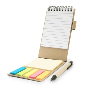 Set pentru notițe, agendă, pix, bilețele adezive Madelyn – neutru