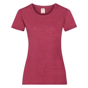 FOTL Lady-Fit ValueWeight T-Shirt - Roșu Melange