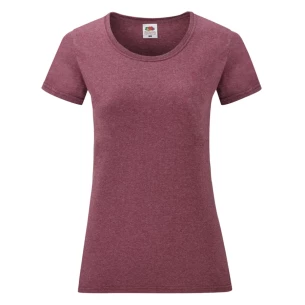 FOTL Tricou Lady-Fit ValueWeight - Maroon Melange