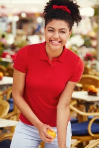 Tricou polo pentru femei 65-35 - Galben închis