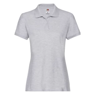 Tricou polo pentru femei Fruit Of The Loom Premium - Gri