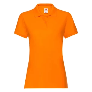 Tricou polo pentru femei Fruit Of The Loom Premium - portocaliu