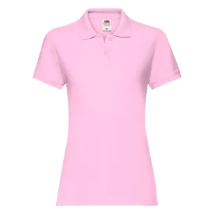 Tricou polo pentru femei Fruit Of The Loom Premium - roz deschis