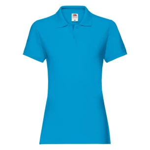 Tricou polo pentru femei Fruit Of The Loom Premium - Albastru deschis