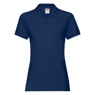 Tricou polo pentru femei Fruit Of The Loom Premium - Albastru marin