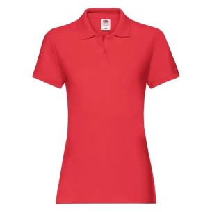 Tricou polo pentru femei Fruit Of The Loom Premium - roșu