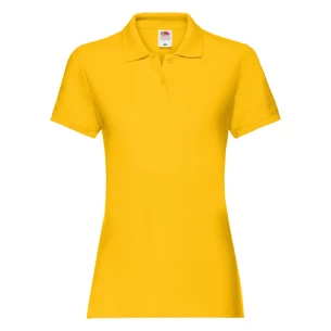 Tricou polo pentru femei Fruit Of The Loom Premium - Galben închis