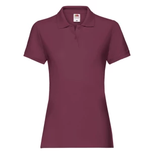 Tricou polo pentru femei Fruit Of The Loom Premium - Burgundy