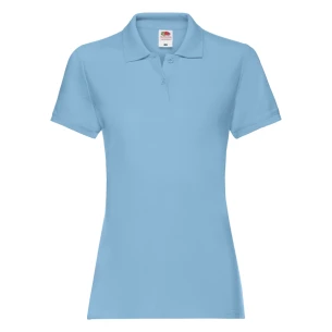 Tricou polo pentru femei Fruit Of The Loom Premium - albastru