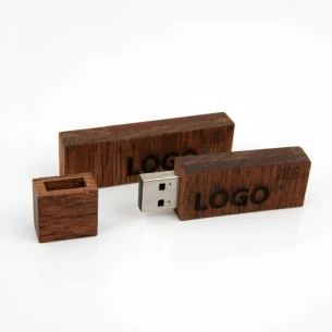 Wood 32Gb Flash Drive - Bej